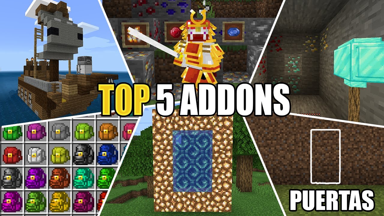 🤩TOP ADDONS SURVIVAL para MINECRAFT PE 1.16 - MODS para MINECRAFT BEDROCK 1.16.221 - ADDONS MCPE