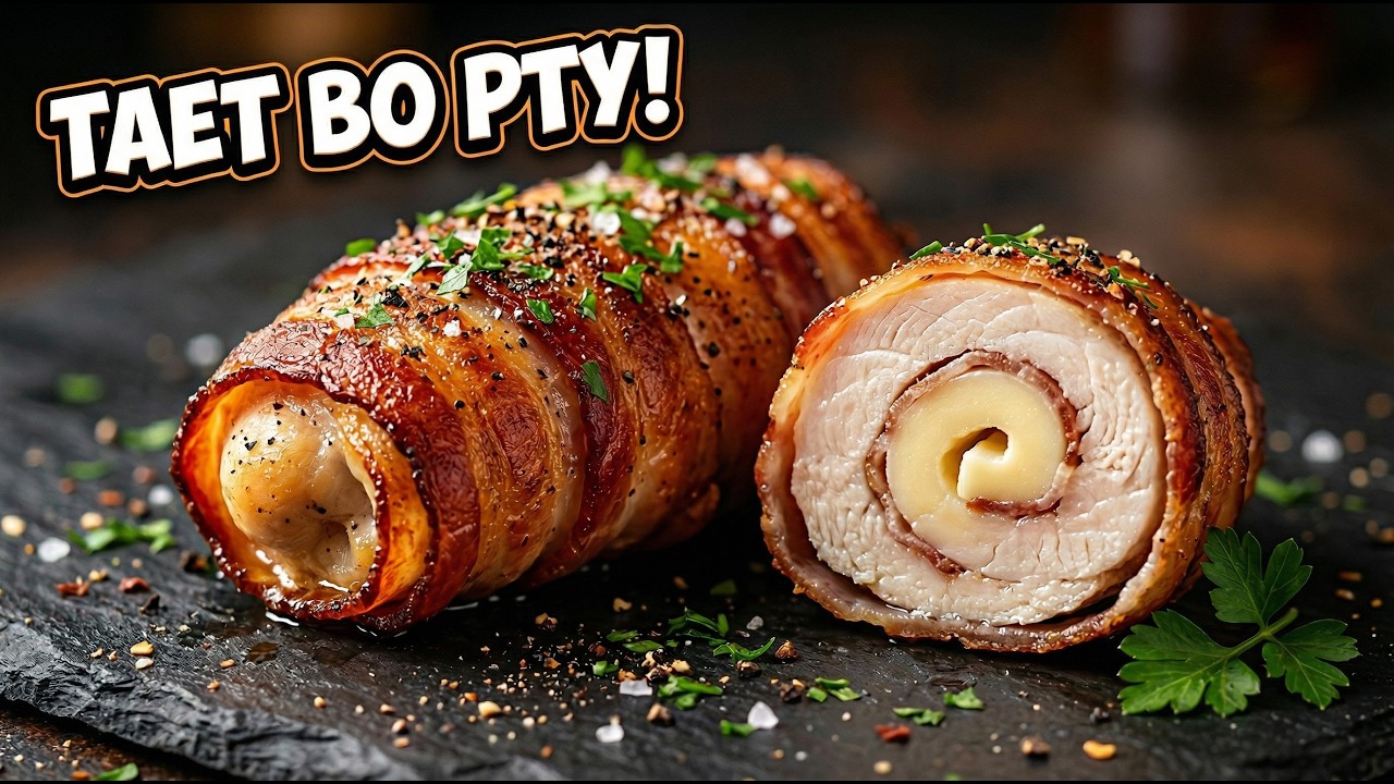 🥓 СОЧНЕЕ не бывает! Куриные рулетики с сыром в БЕКОНЕ