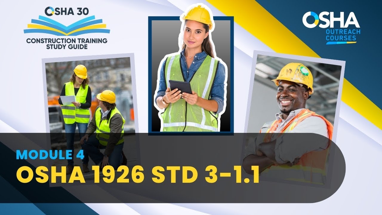 OSHA 1926 STD 3-1.1 | Модуль 4 | Учебное пособие по 30-часовому тренингу OSHA по строительству