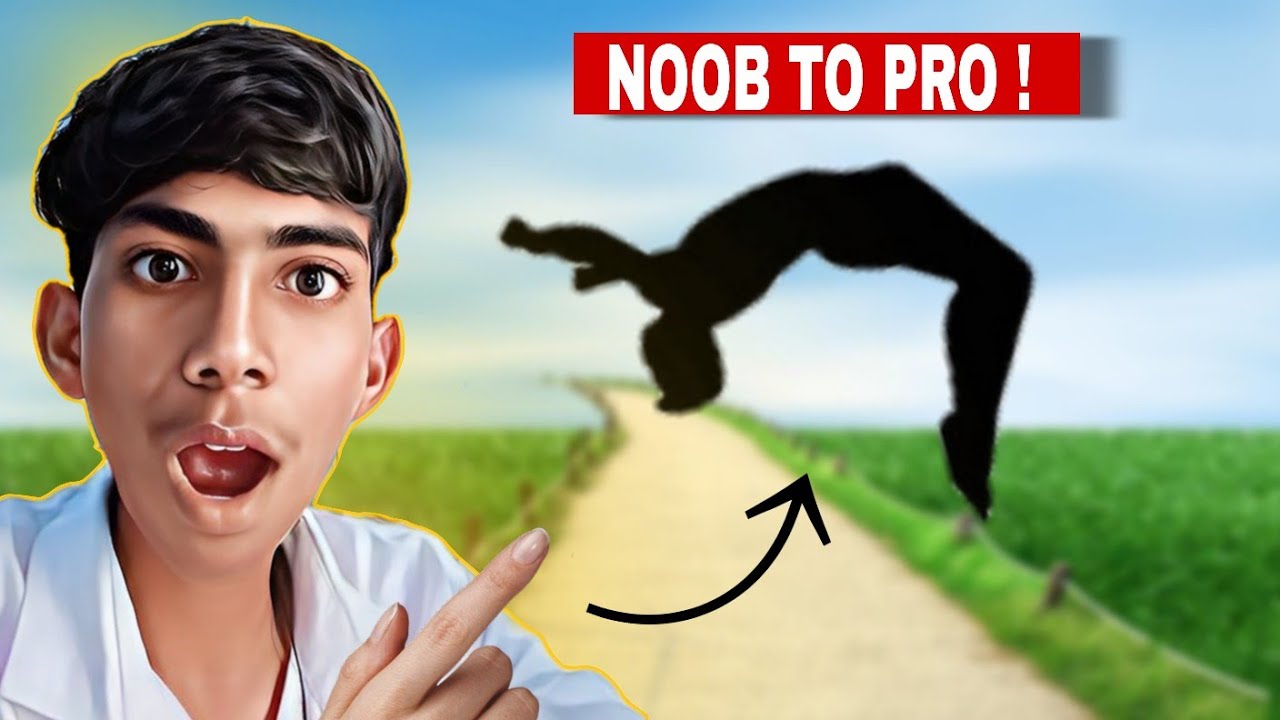 Backflip learn noob to Pro with my crazy moves!