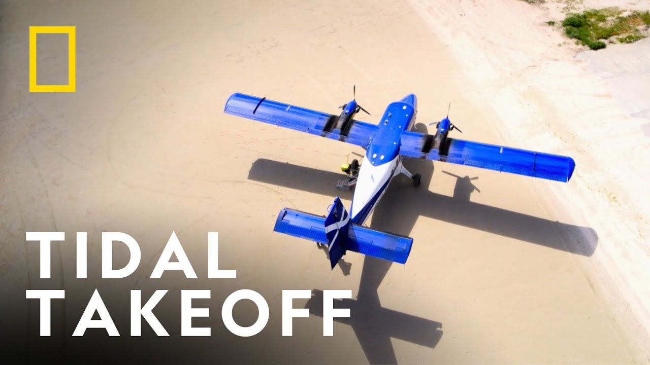 Visit A Spectacular Tidal Beach Airport | Europe From Above | National Geographic UK