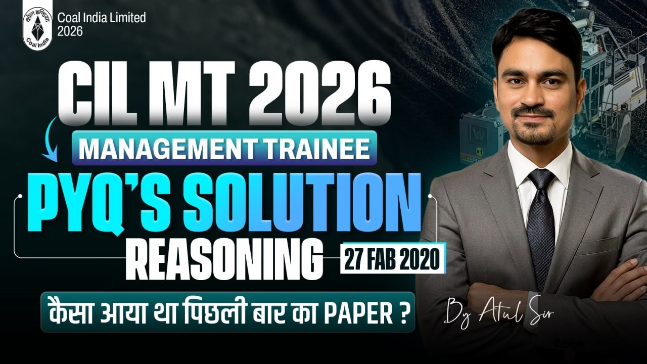 CIL MT 2026 Reasoning PYQ Solution 🔴 | 27 Feb 2020 Paper | How was the last paper?