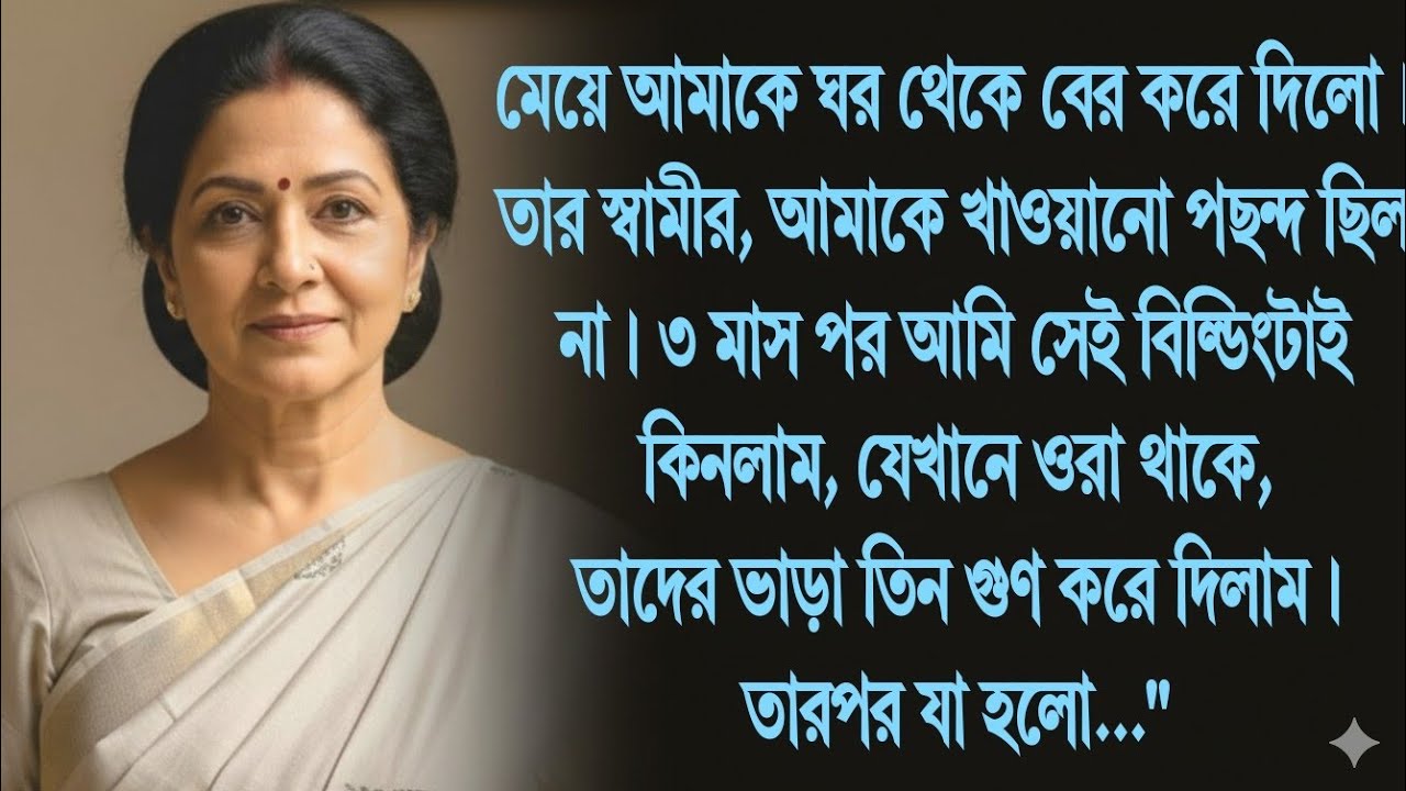 মেয়ে আমাকে বাড়ি থেকে বের করে দিলো। তিন মাস পর, আমি তাদের বাড়ি কিনে নিলাম ও  ভাড়া তিনগুণ করে দিলাম...