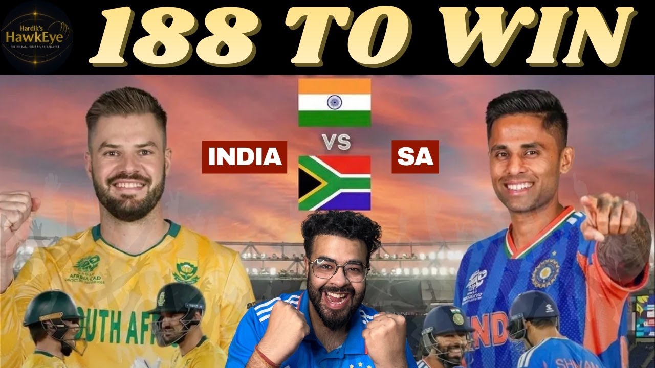🤯India Needs 188 against South Africa! Watch Along live🚨