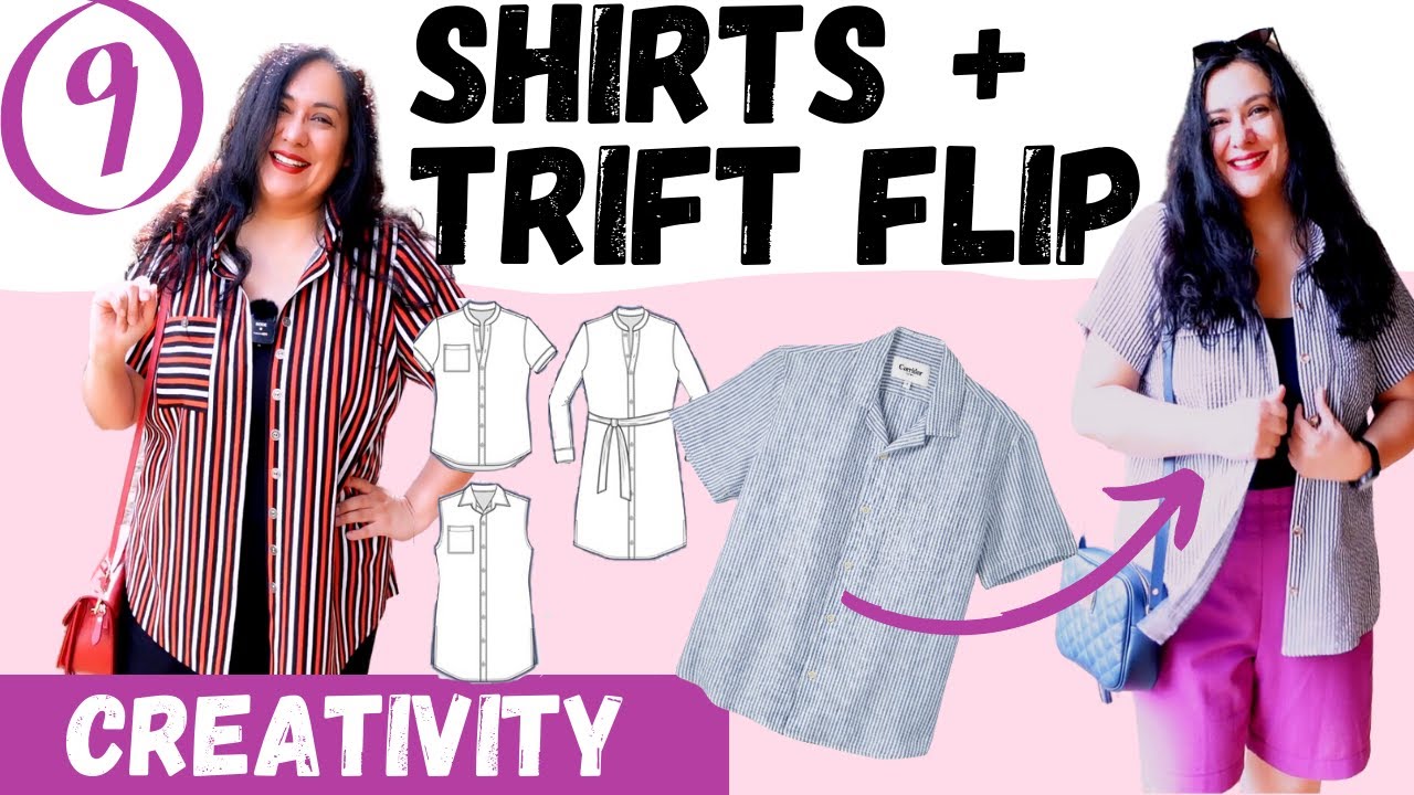 9 Aria shirts, 2 unseen versions & a THRIFT FLIP. Inspiration & handmade FASHION SHOW.