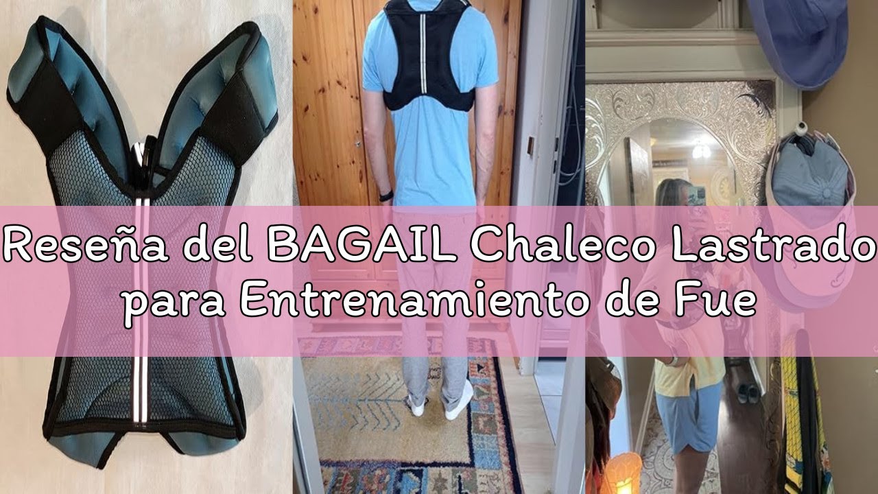 Reseña del BAGAIL Chaleco Lastrado para Entrenamiento de Fuerza, Talla de Busto Ajustable, Bolsillo
