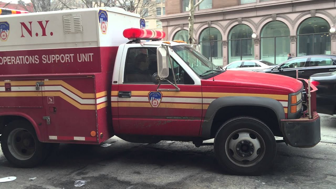 RARE CATCH OF FDNY SPECIAL OPERATIONS COMMAND RESPONDING MODIFIED TO SITE OF 7 ALARM 10-60 COLLAPSE.