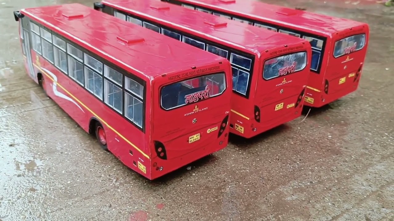 New bs6 msrtc bus miniature model