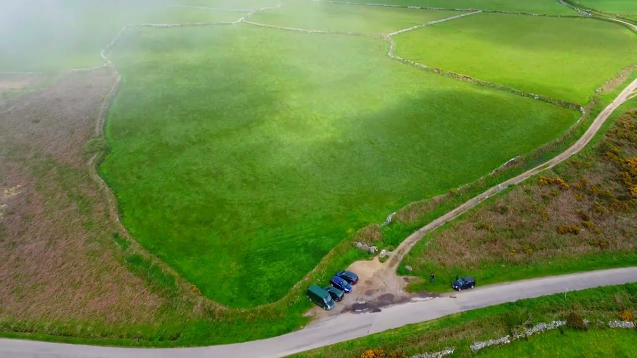 Misty West Cornwall, Penwith Moors. Mooching about with the clouds. DJI Mini2 drone