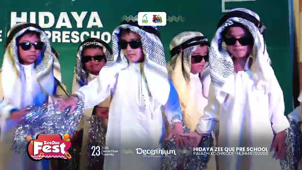 HIDAYA ZEE QUE FEST | NASHEEDA ARABIC DANCE by lzq students | Hidaya Zee Que Preschool,Palazhi