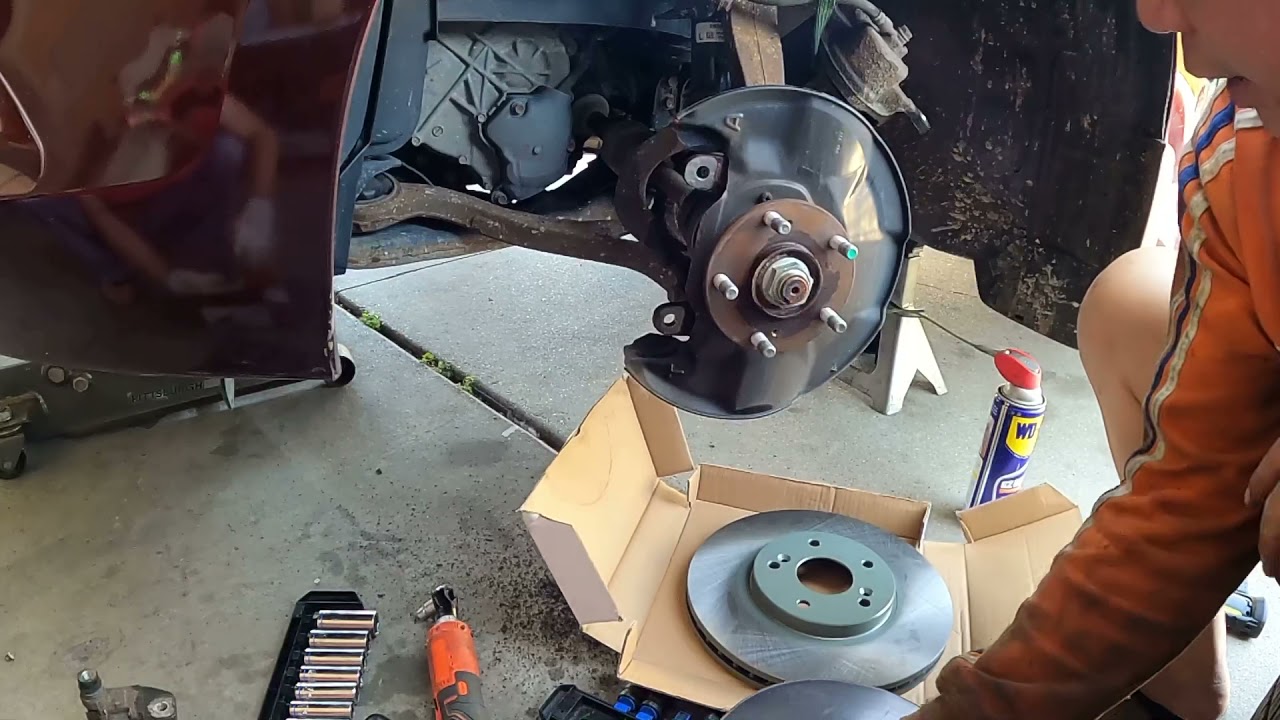 2010-2015 Honda Accord front-Rear rotors & pads replacement complete done step step Part 1