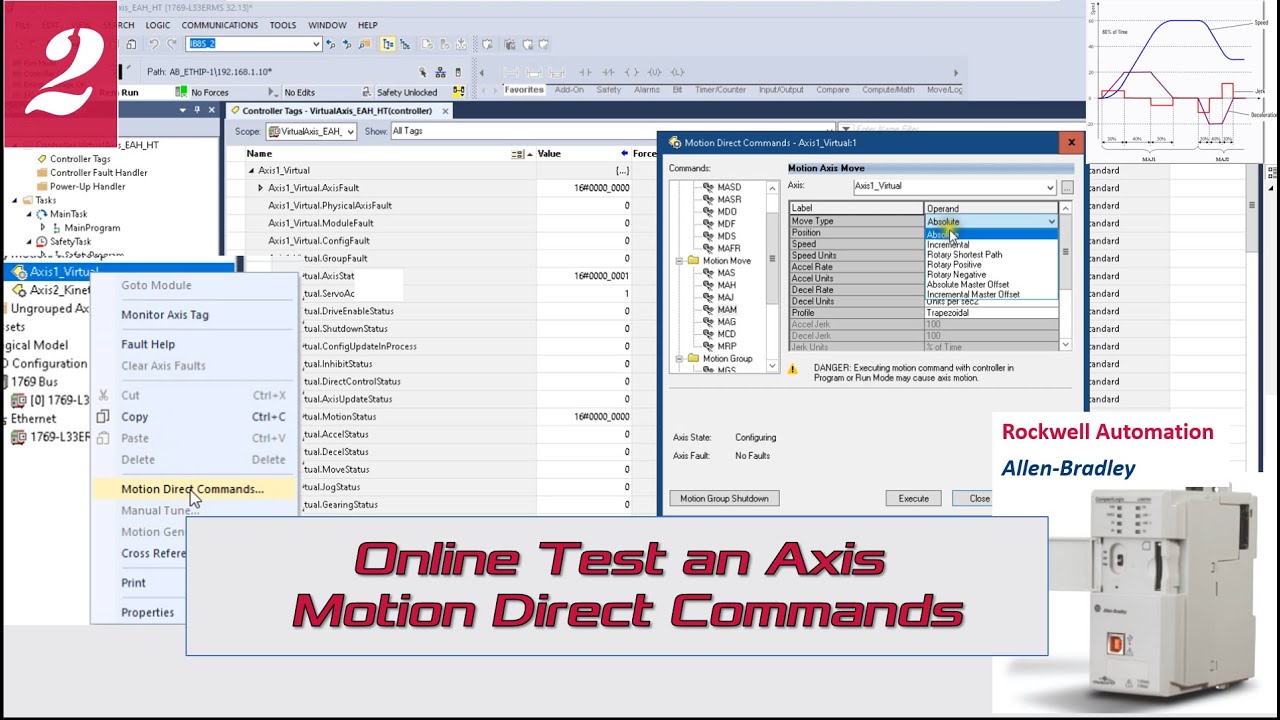MA02. [AB Motion Control] Online Test Axis - Motion Direct Command in Studio 5000 [2/10]
