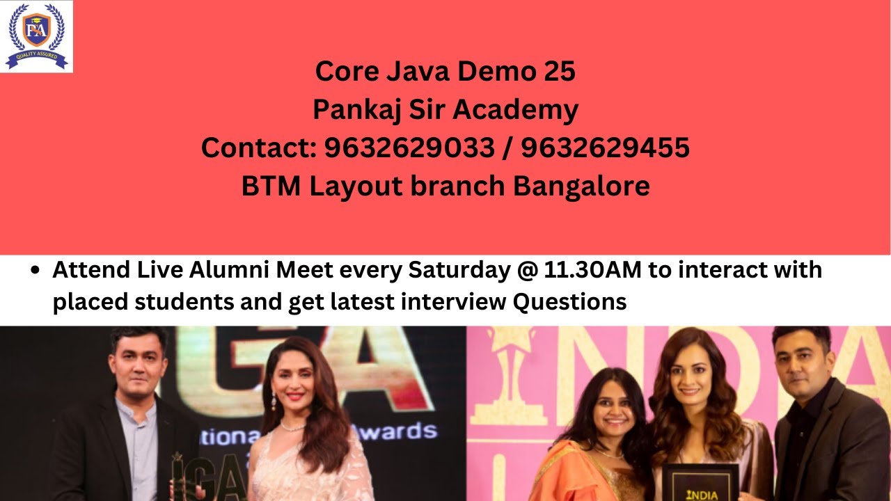 Core Java Demo 25 - Pankaj Sir Academy
