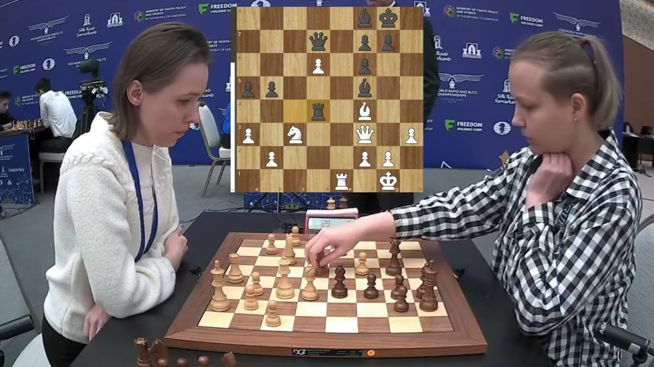 Mariya Muzychuk (2443) vs Valentina Gunina (2348) - FIDE Women's World Blitz Chess Championship 2023
