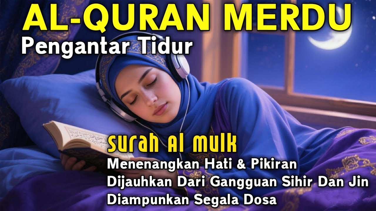 Susah Tidur Dengarkan Surah Al Mulk Sebelum Tidur | Bacaan Al Quran Merdu Pengantar Tidur