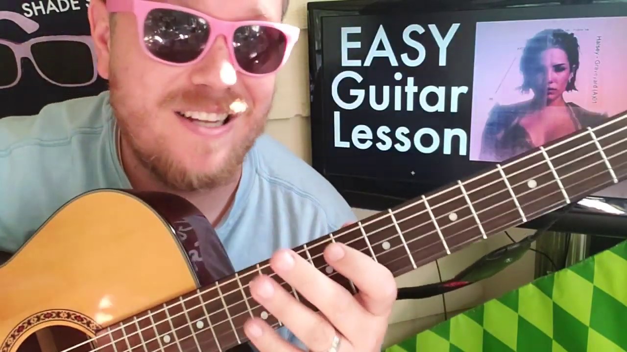 Halsey - Graveyard // easy guitar lesson tabs easy chords strumming beginner lesson