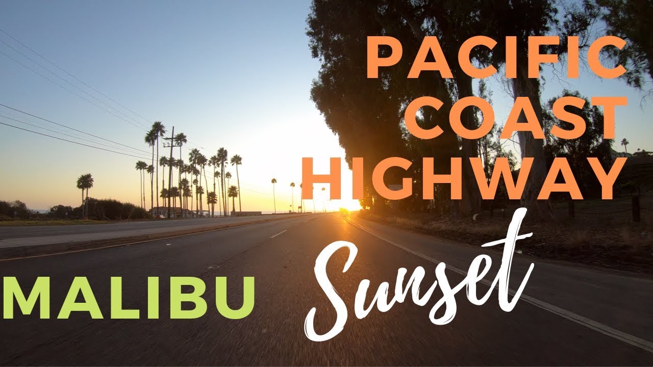 Pacific Coast Highway SUNSET SCENIC DRIVE 4K - Malibu to Zuma Beach then to Kanan Rd