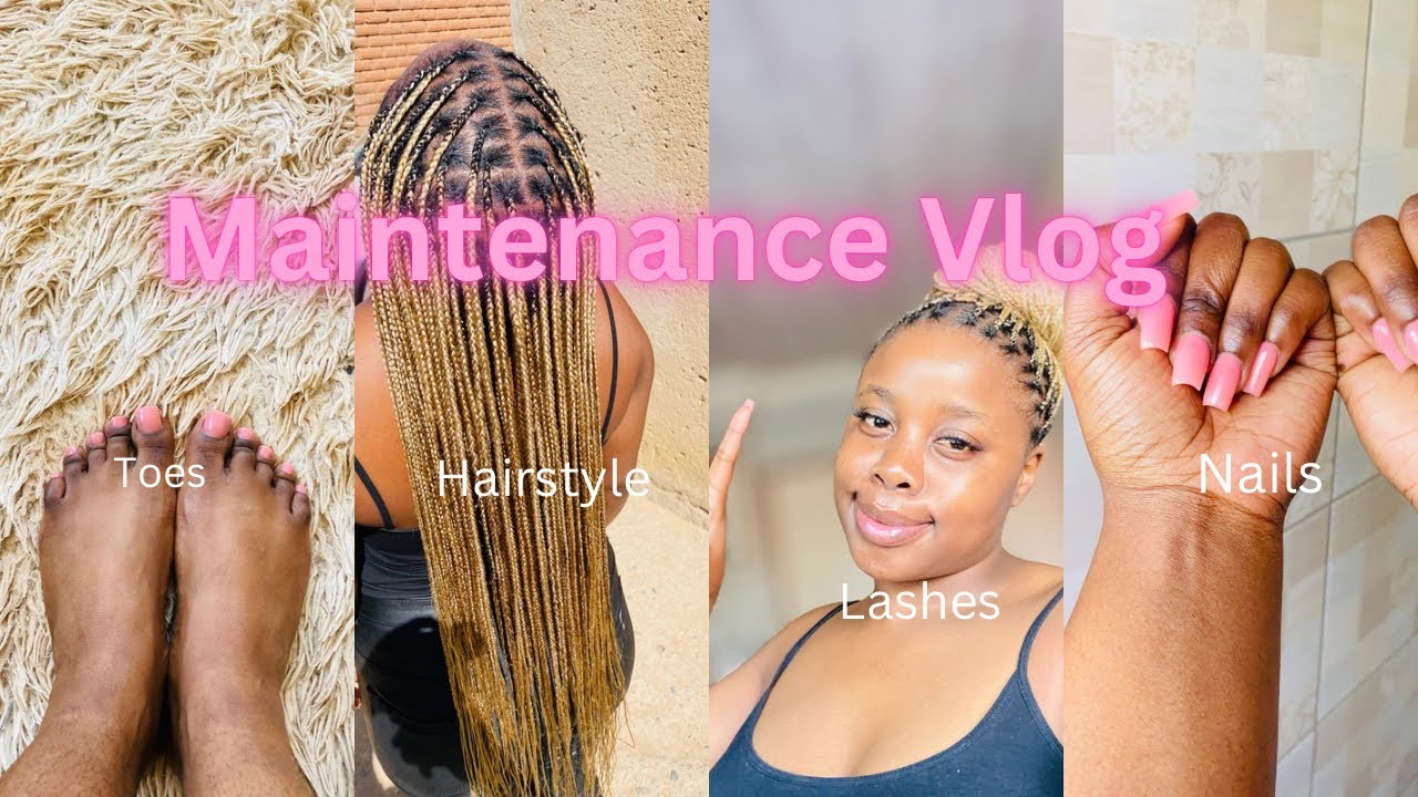 VLOG: October maintenance vlog| Nails + Toes| Lashes and New Hairstyle. 🎀
