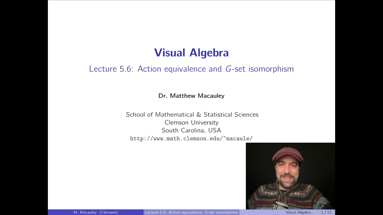 Visual Algebra, Lecture 5.6: Action equivalence and G-set isomorphism