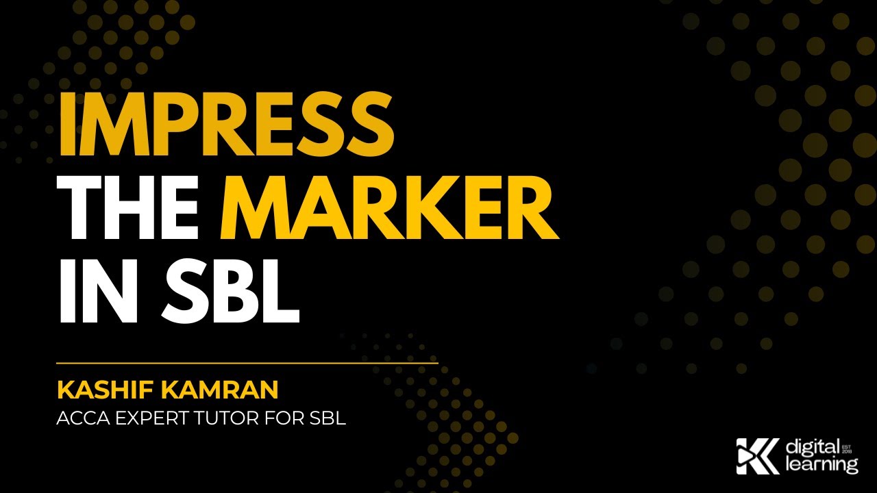 Impress the SBL marker - by Kashif Kamran