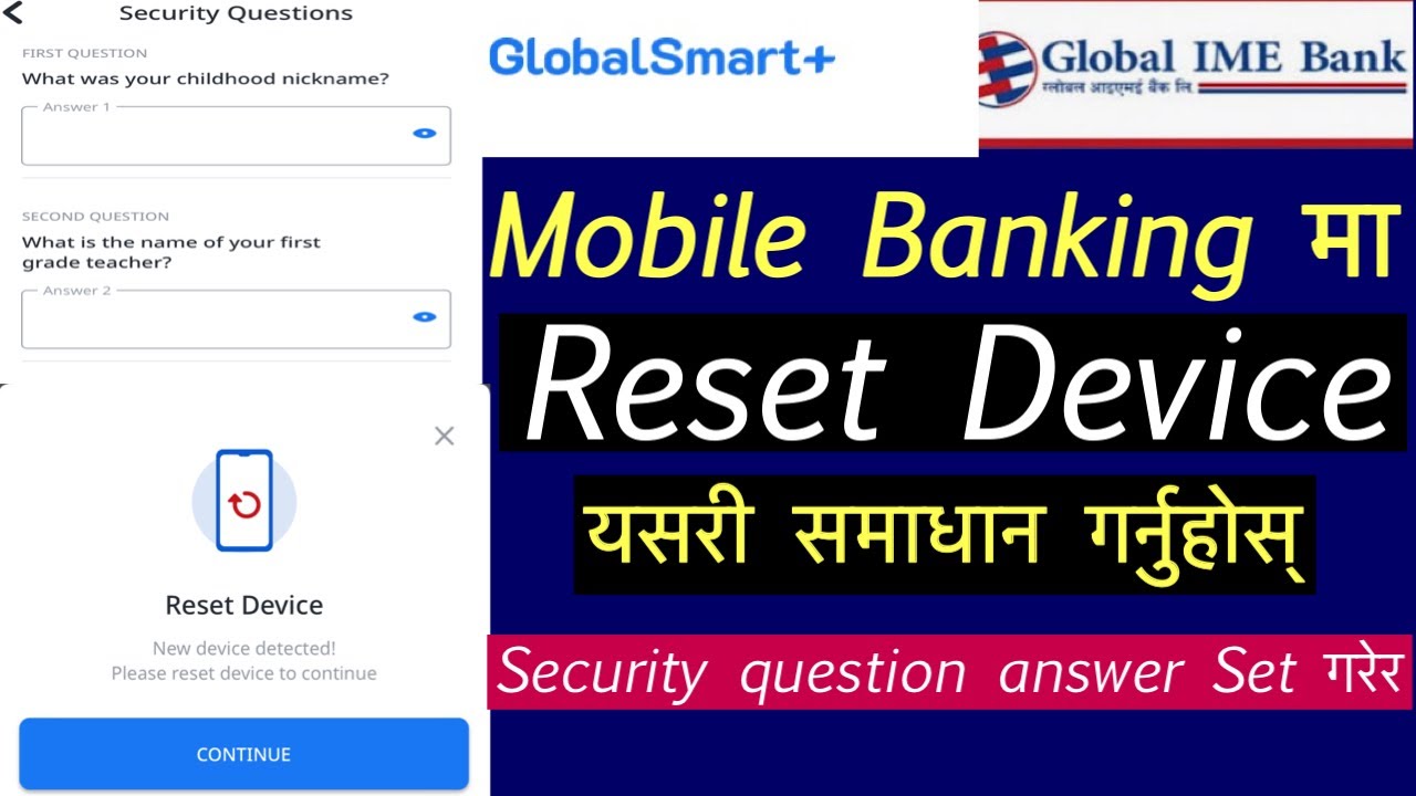 Mobile Banking मा Reset Device समस्या कसरी समाधान गर्ने ? | Global smart plus Mobile Banking