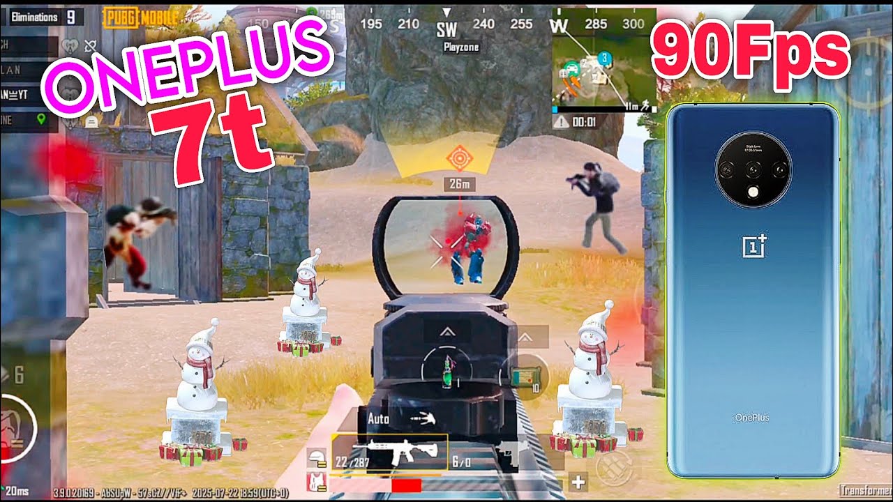 OnePlus 7t 90Fps!!🔥OnePlus 7t Pubg/Bgmi Test 2025 | OnePlus 7t Pubg Stable 90Fps Test New Update 3.9