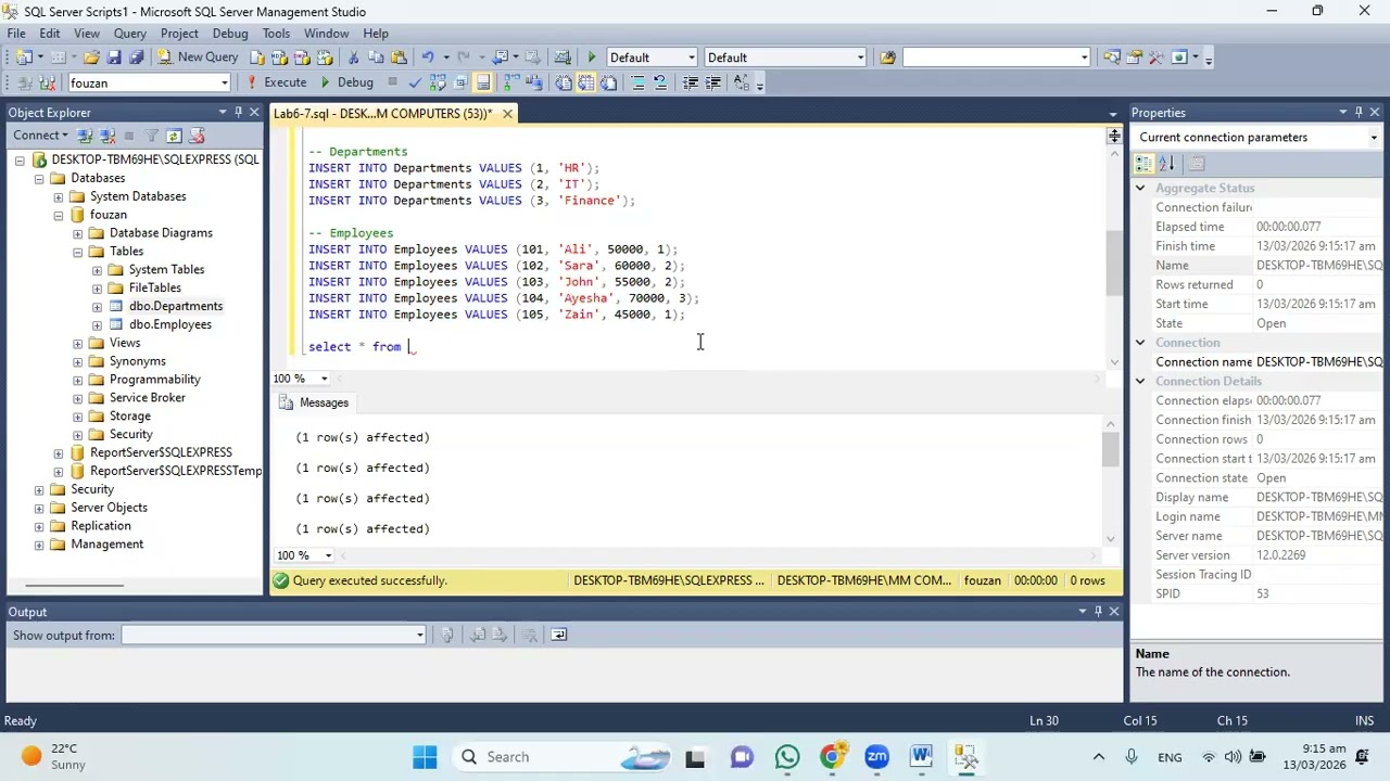 Lecture 7 DBMS - Subquries -1