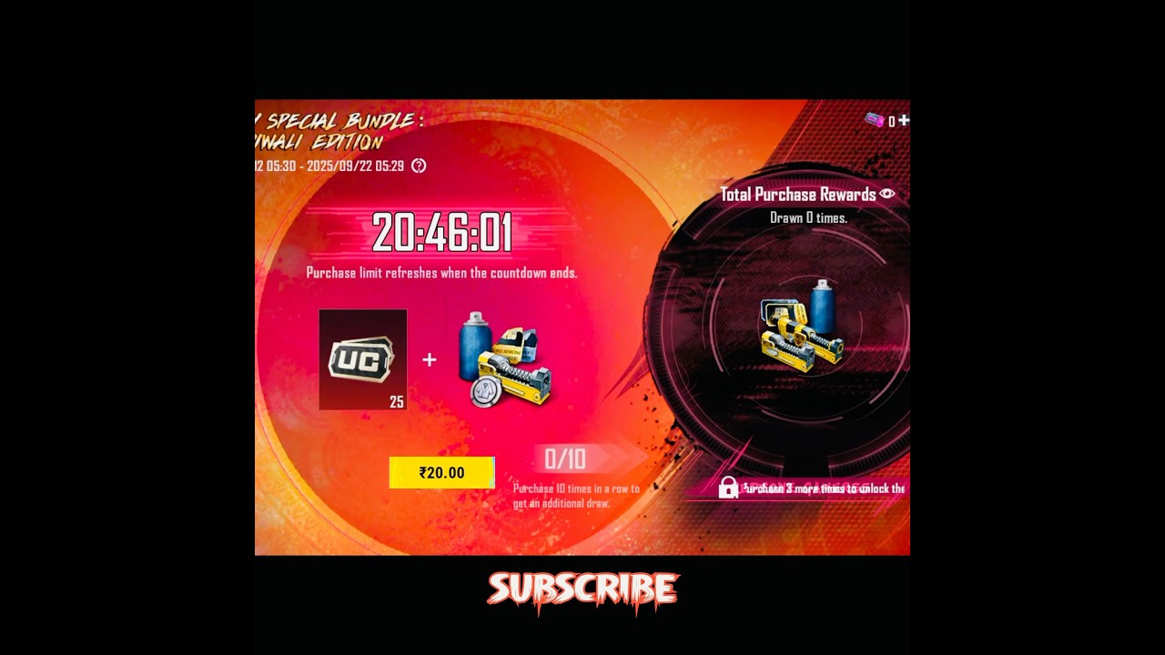 Bgmi Daily special Bundle | Diwali special Edition #bgmi #pubgmobile #freematerials #gamingshorts