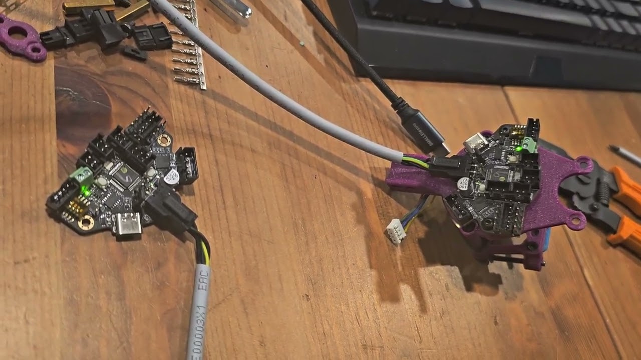 Tridex: CAN Bus setup with a U2C and two EBB36s completed