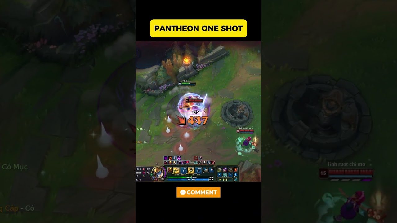 Pantheon ONE SHOT Build #leagueoflegends  #shorts  #pantheon