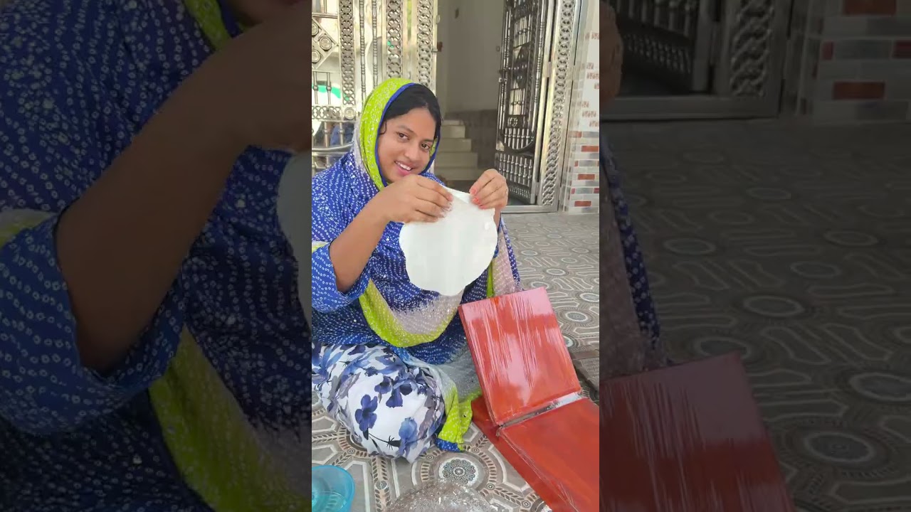 বিয়ের ৯বছর পর শশুর বাড়ির সবাই কে নিজের হাতে রুটি বানিয়ে খায়ালাম।