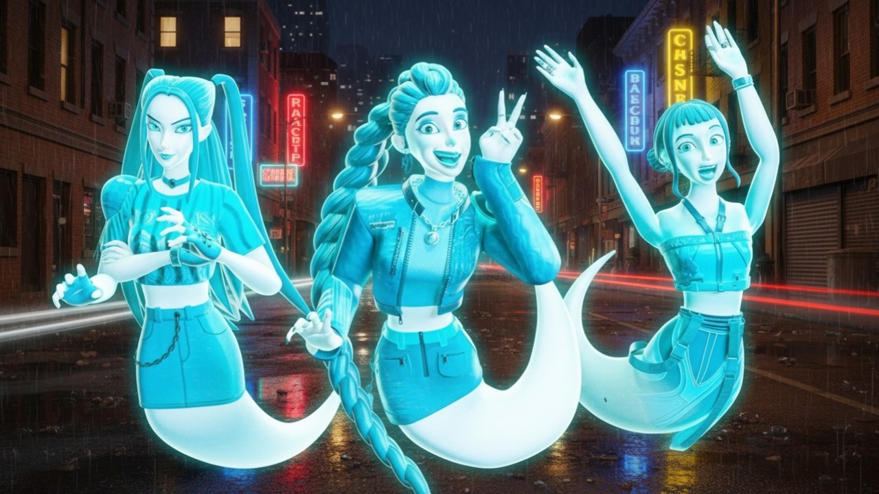 RUMI, MIRA Y ZOEY, ¡SE CONVIERTEN EN FANTASMAS! KPop Demon Hunters Animación