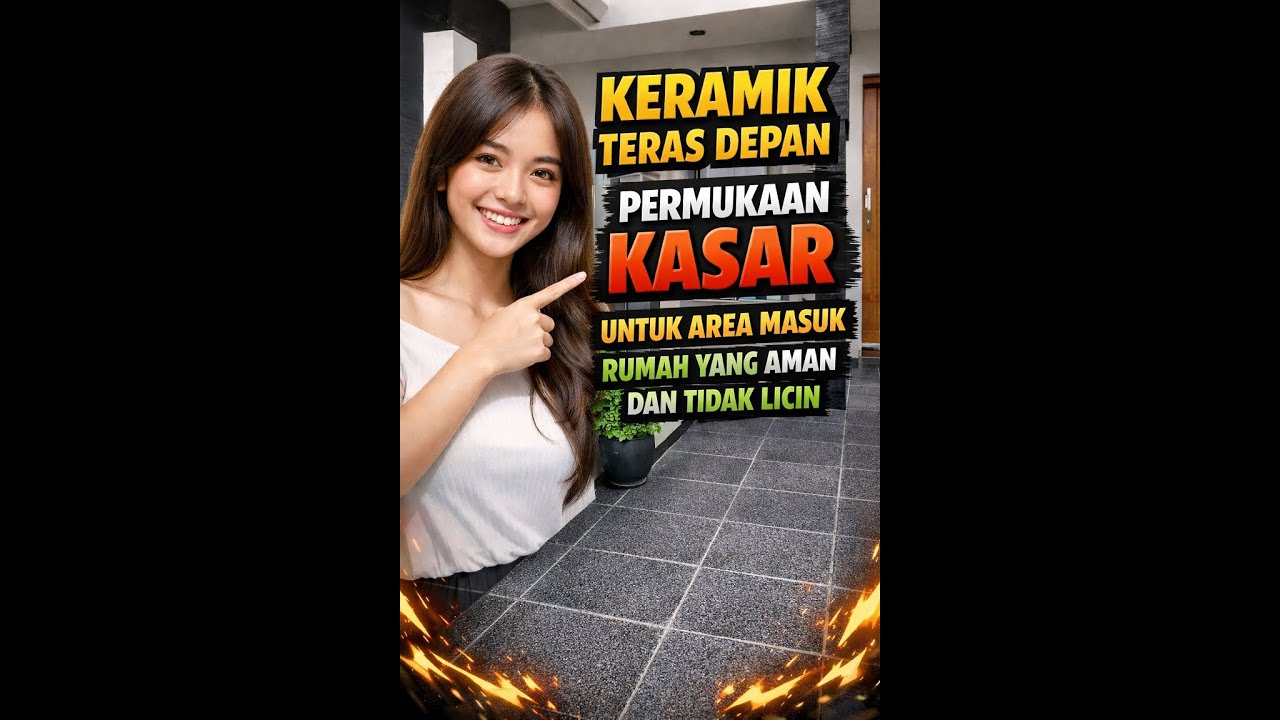 Keramik Teras Depan Permukaan Kasar untuk Area Masuk Rumah yang Aman dan Tidak Licin