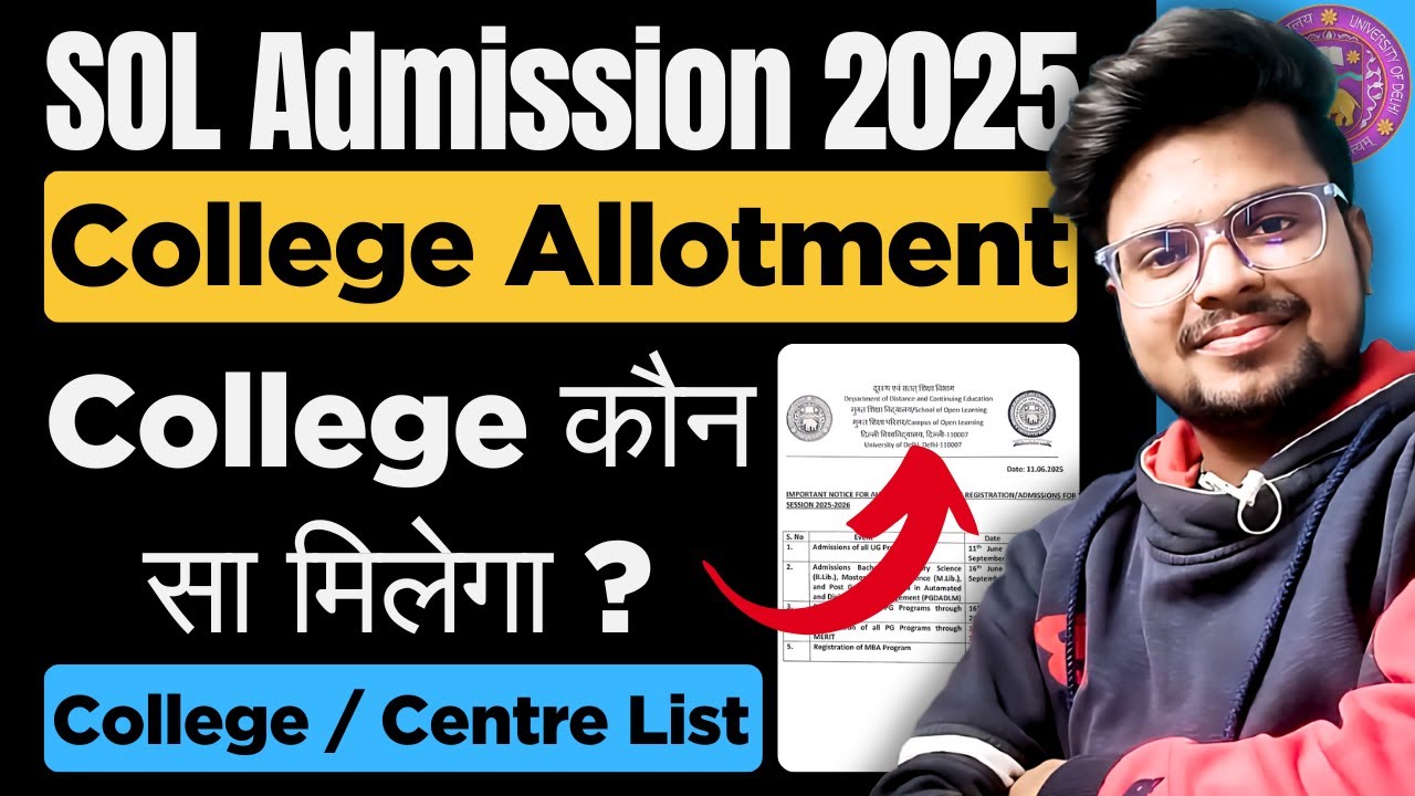🔥DU SOL Admission 2025: College Allotment - Which College You&rsquo;ll Get?