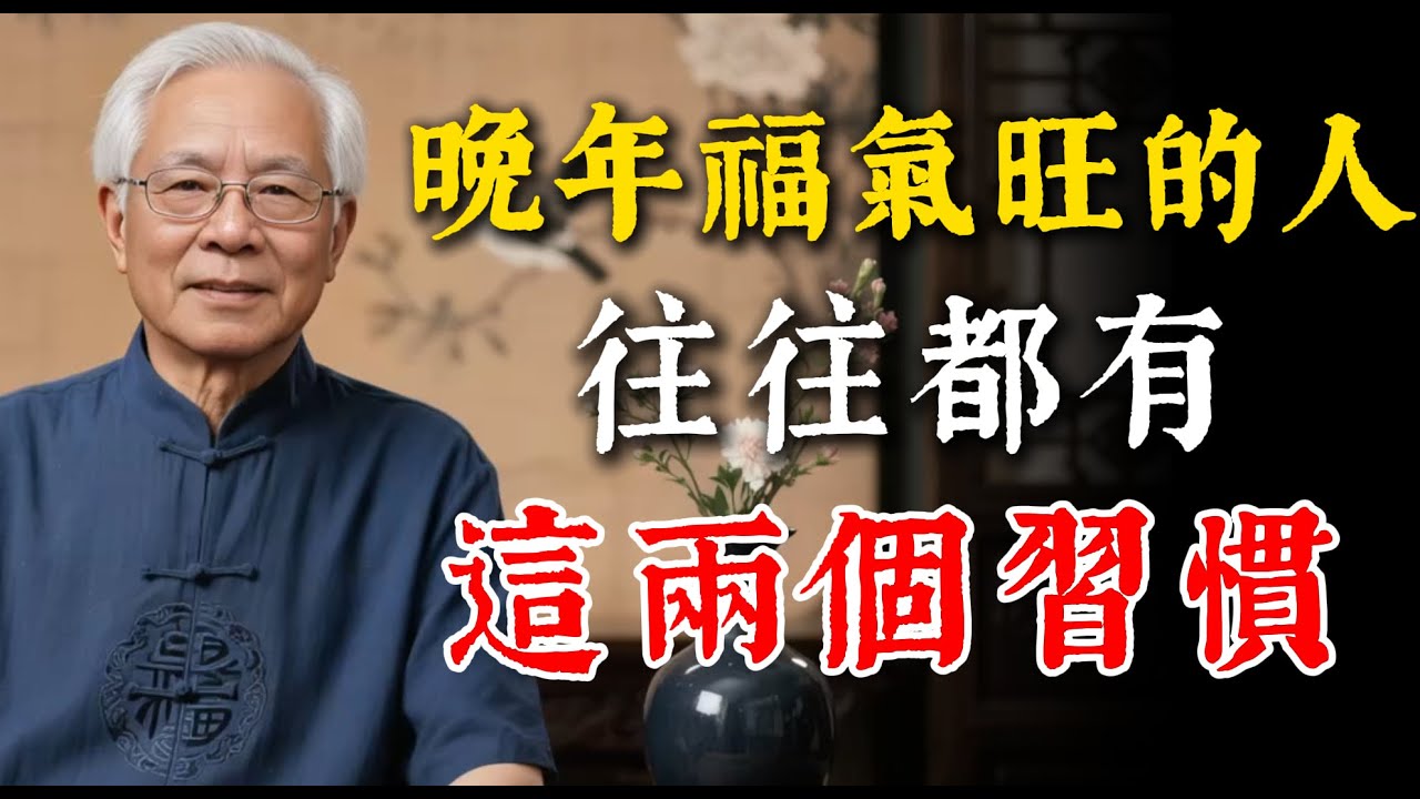 晚年有大福氣的人，往往有這2個習慣，現在知道還不算晚。