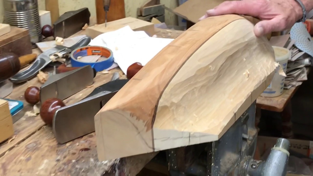 Doughdish Half Hull by Malcolm Crosby: Rough Carving the Keel