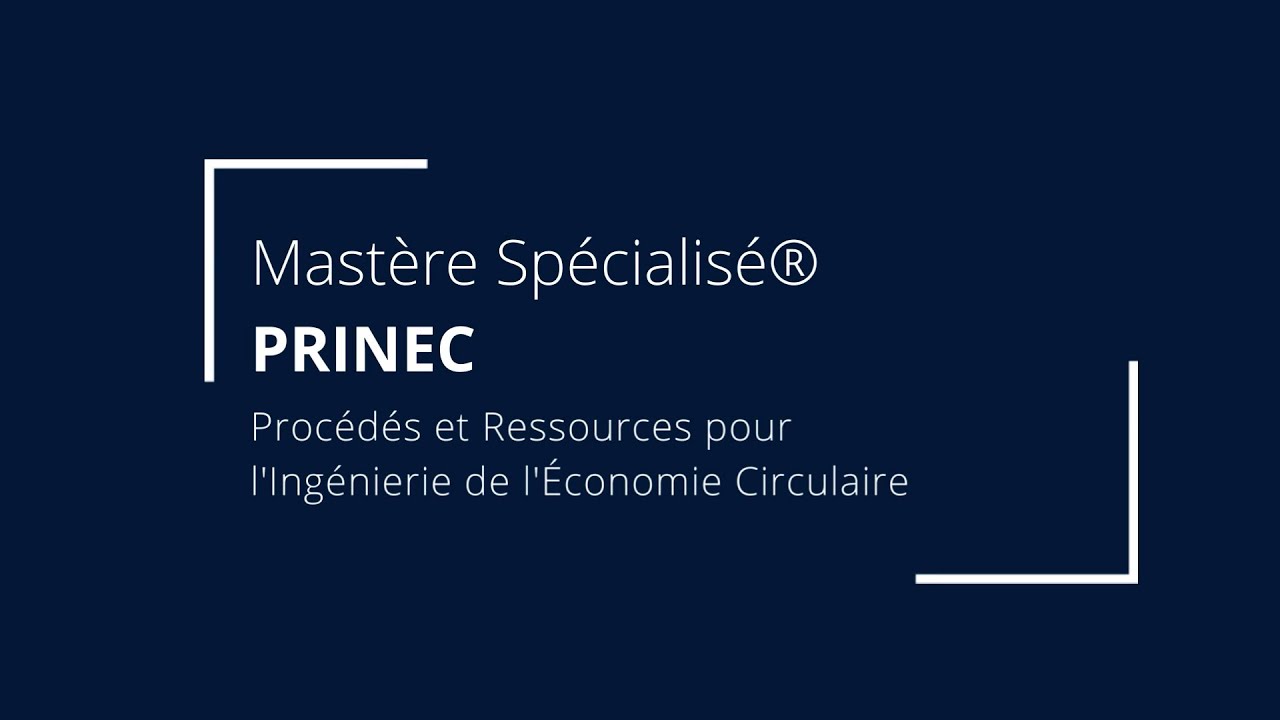 Découvrez le mastère Spécialisé PRINEC