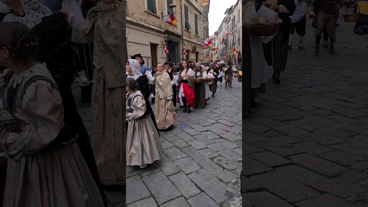 sfilata del corteo storico di Taggia dame di corte