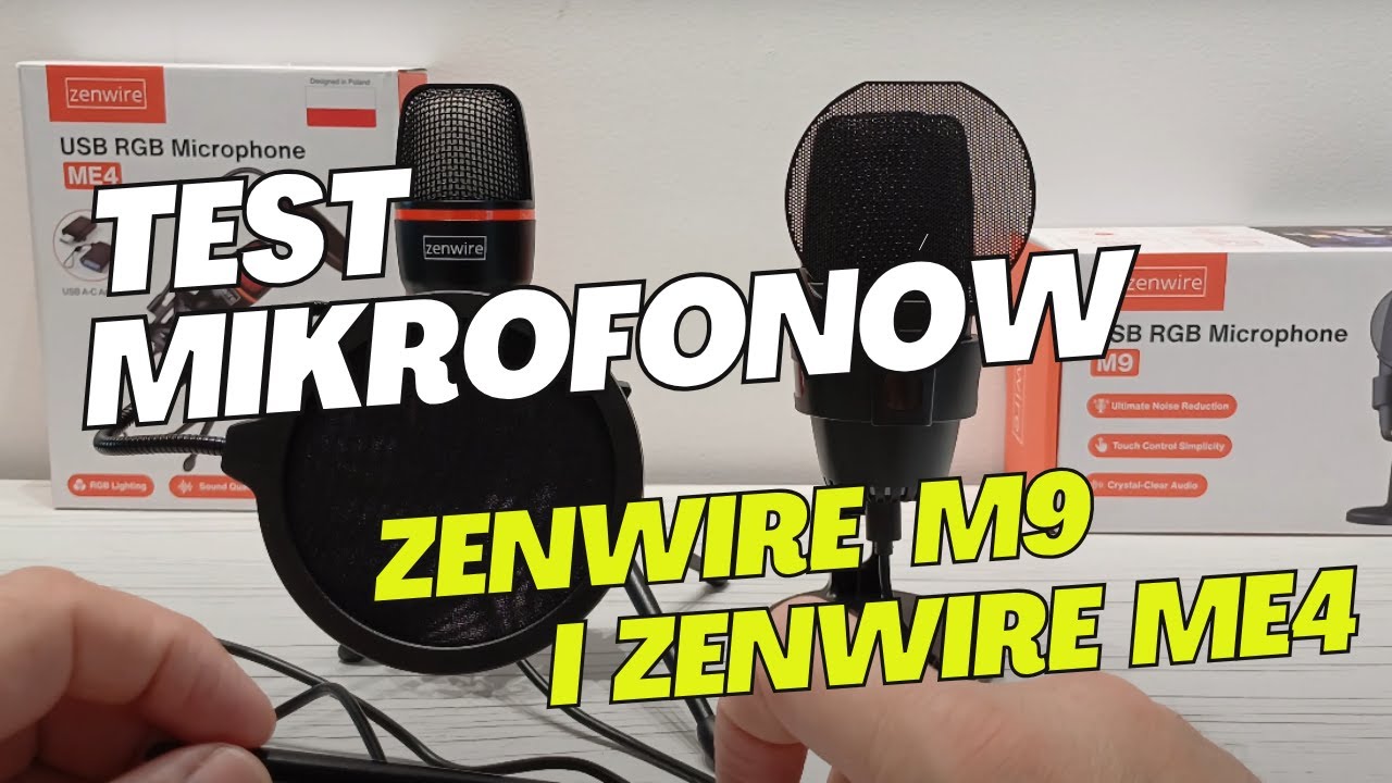 Zenwire M9 vs ME4 – Test dwóch mikrofonów USB do streamingu, podcastów i wideokonferencji