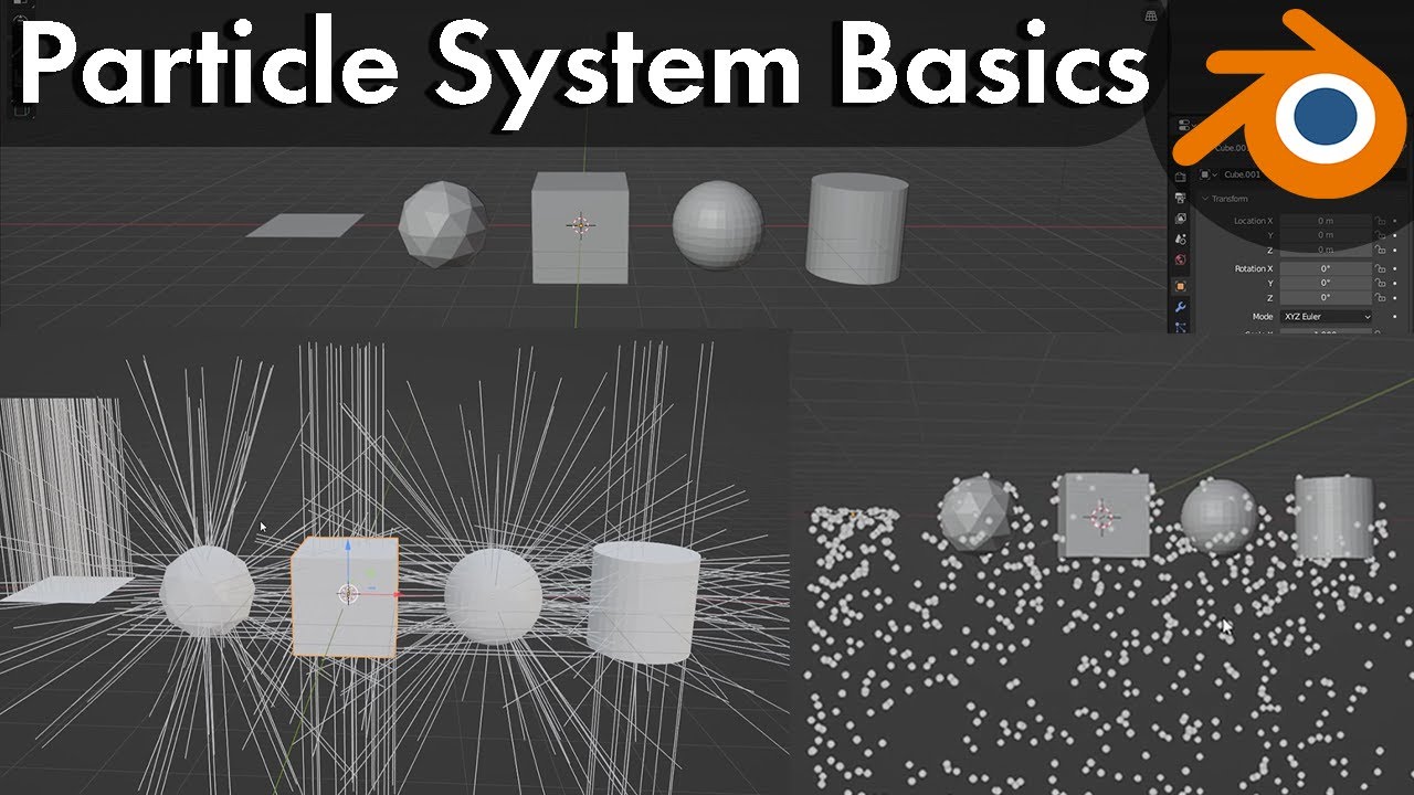 Blender Particle System Basics: Emission & Hair settings