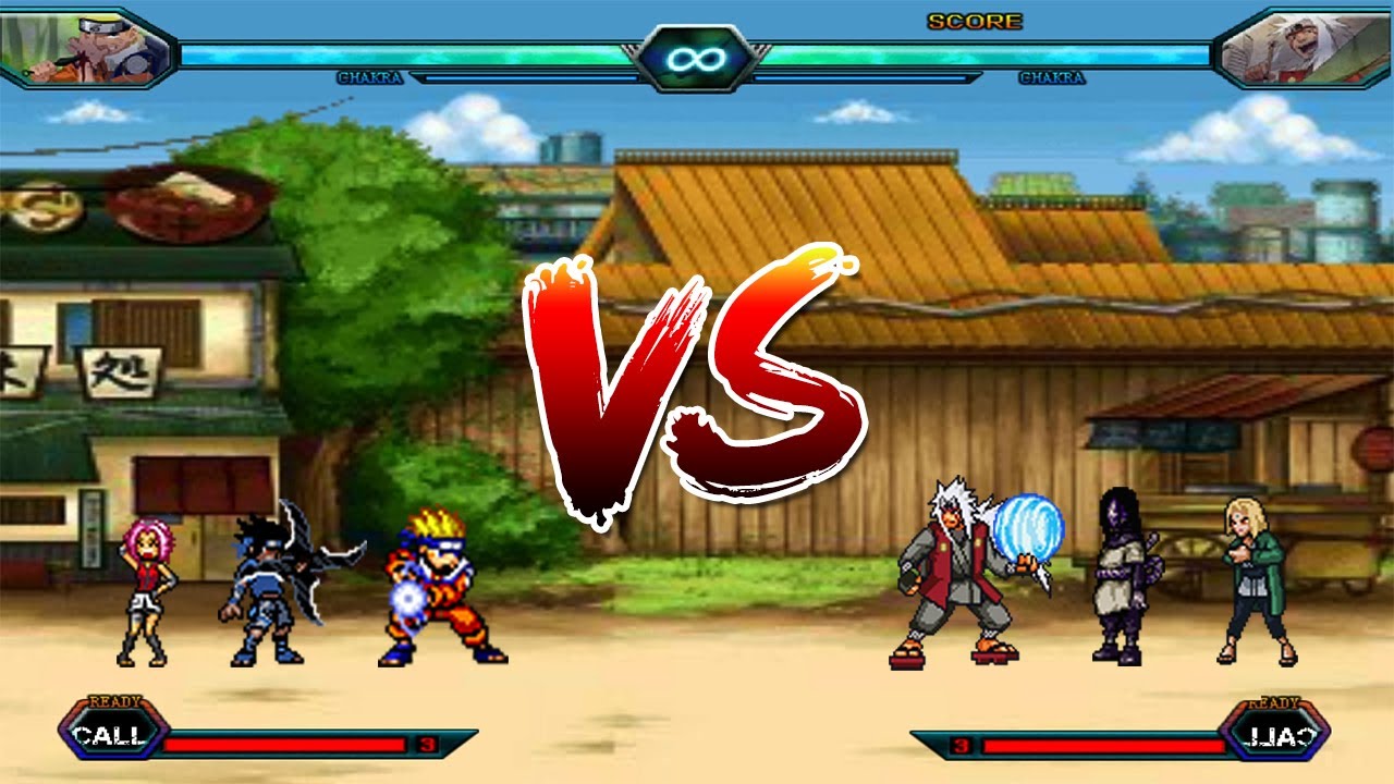 Team 7 (Kid) VS Team Sannin - Bleach Vs Naruto 3.3 (Modded)