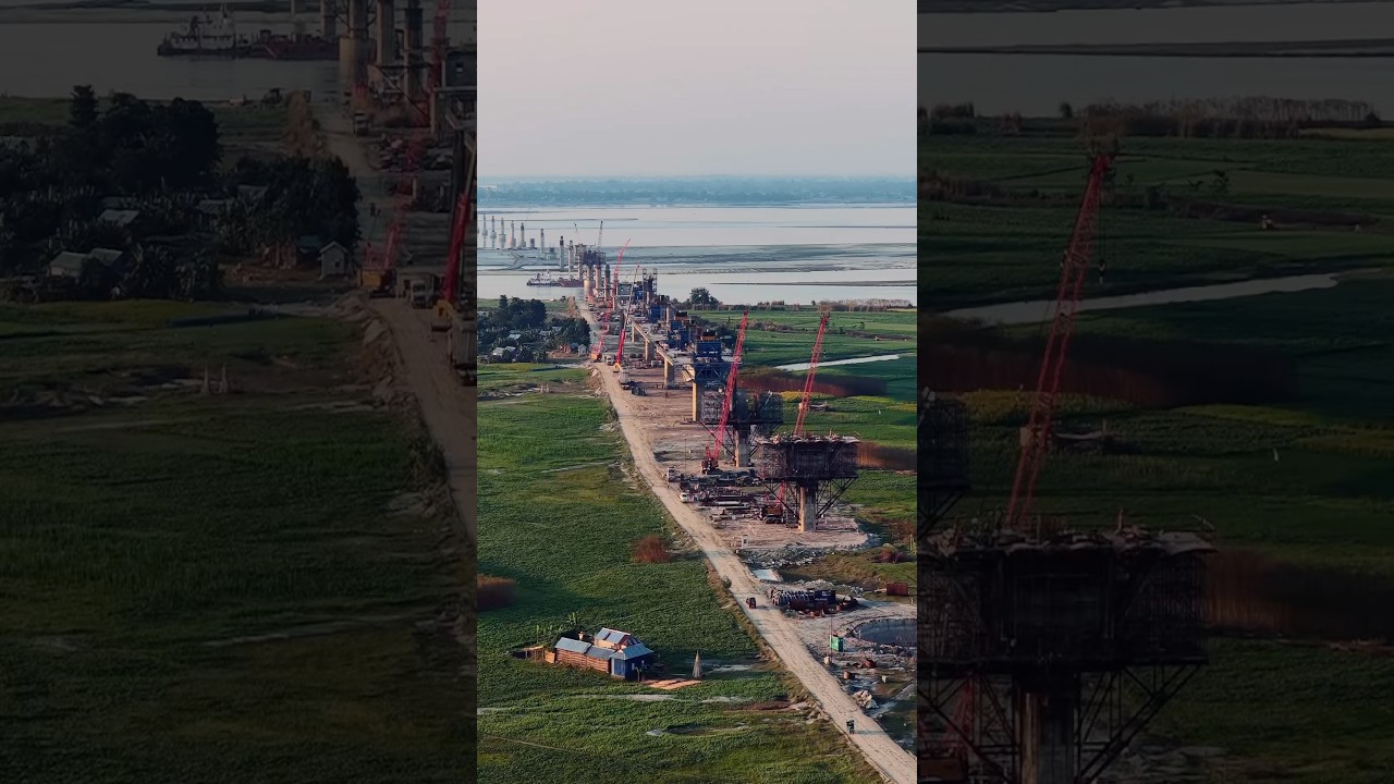 Najdłuższy most rzeczny w Indiach | Assam #droneman #longestbridge #assam