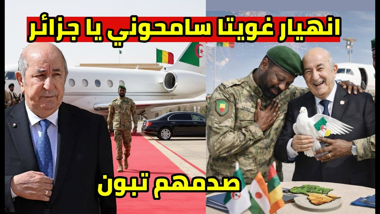زعيم مالي غويتا يطير الى الجزائر و ينهار بعد زيارة زغيم النيجر الرئيس تبون ادهشنا