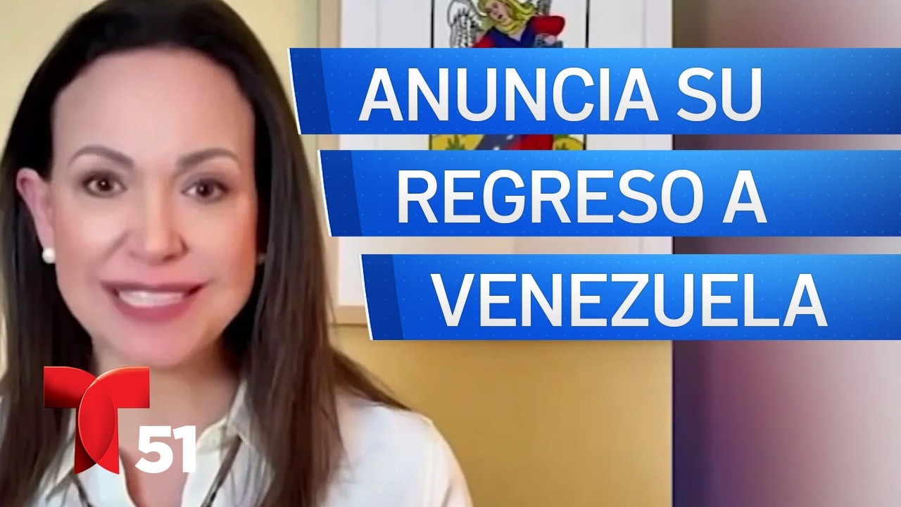 María Corina Machado anuncia regreso a Venezuela