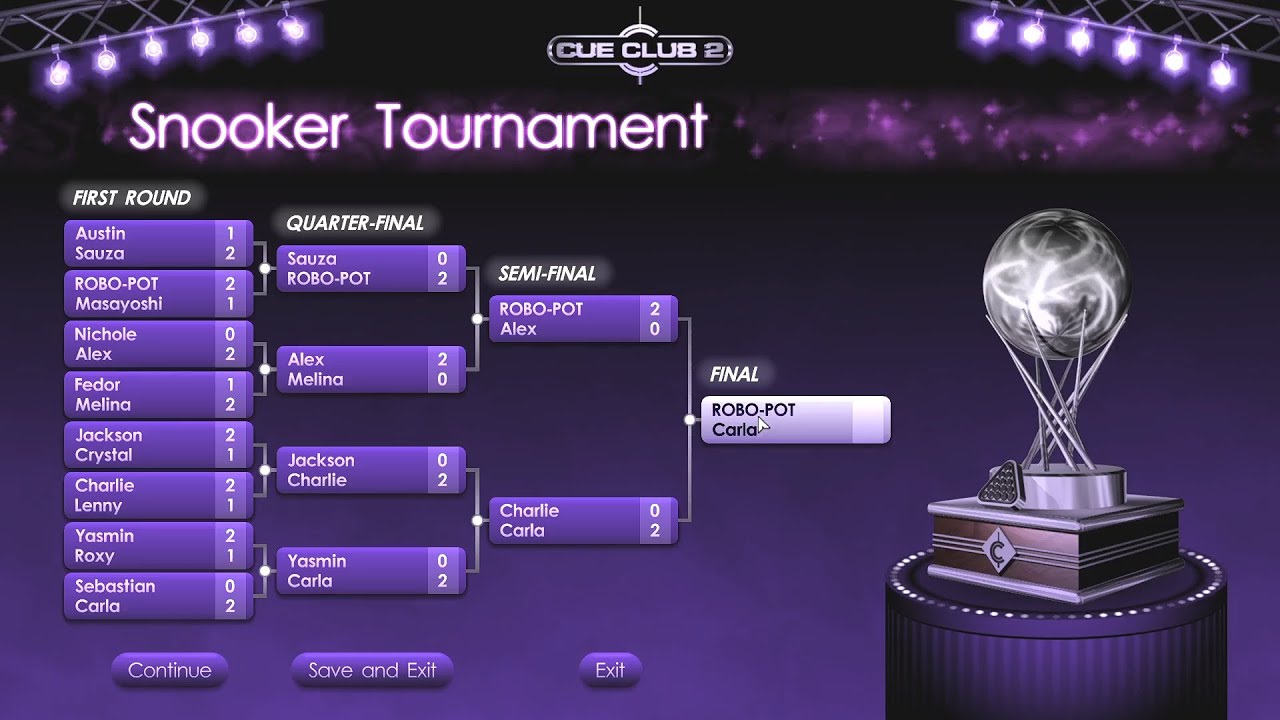 Cue Club 2, Snooker Tournament