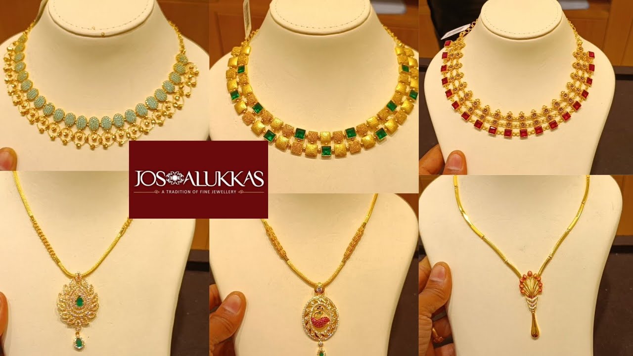Jos Alukkas Fancy Necklace Collections with Grams