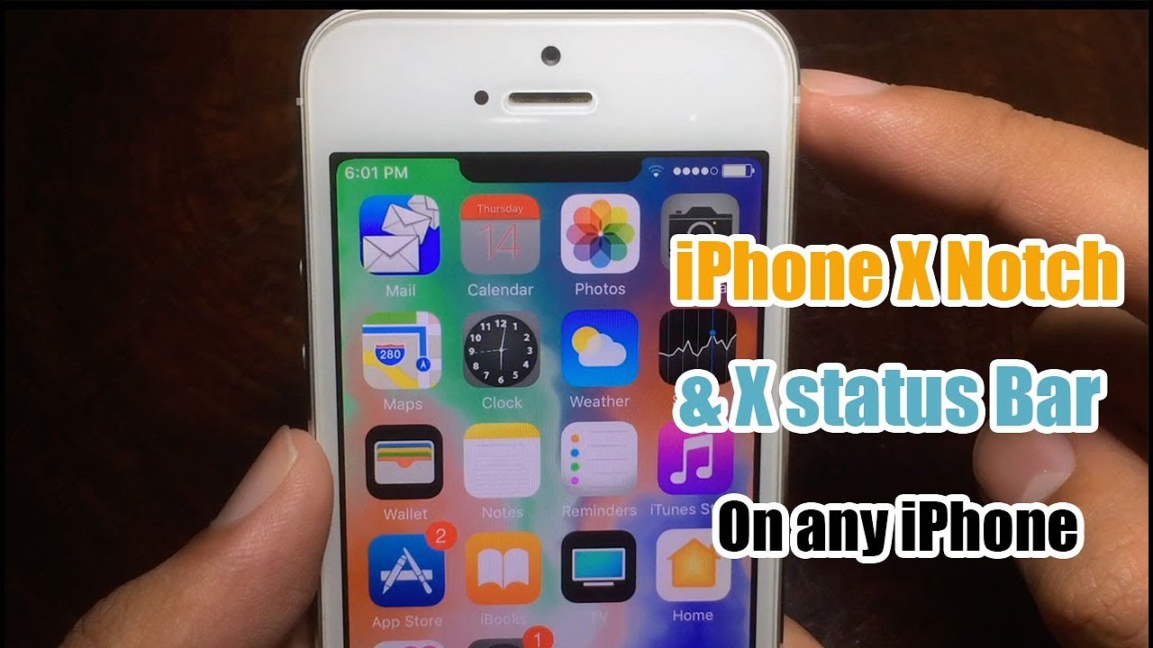 Get iPhone X Status Bar & Notch On Any iPhone