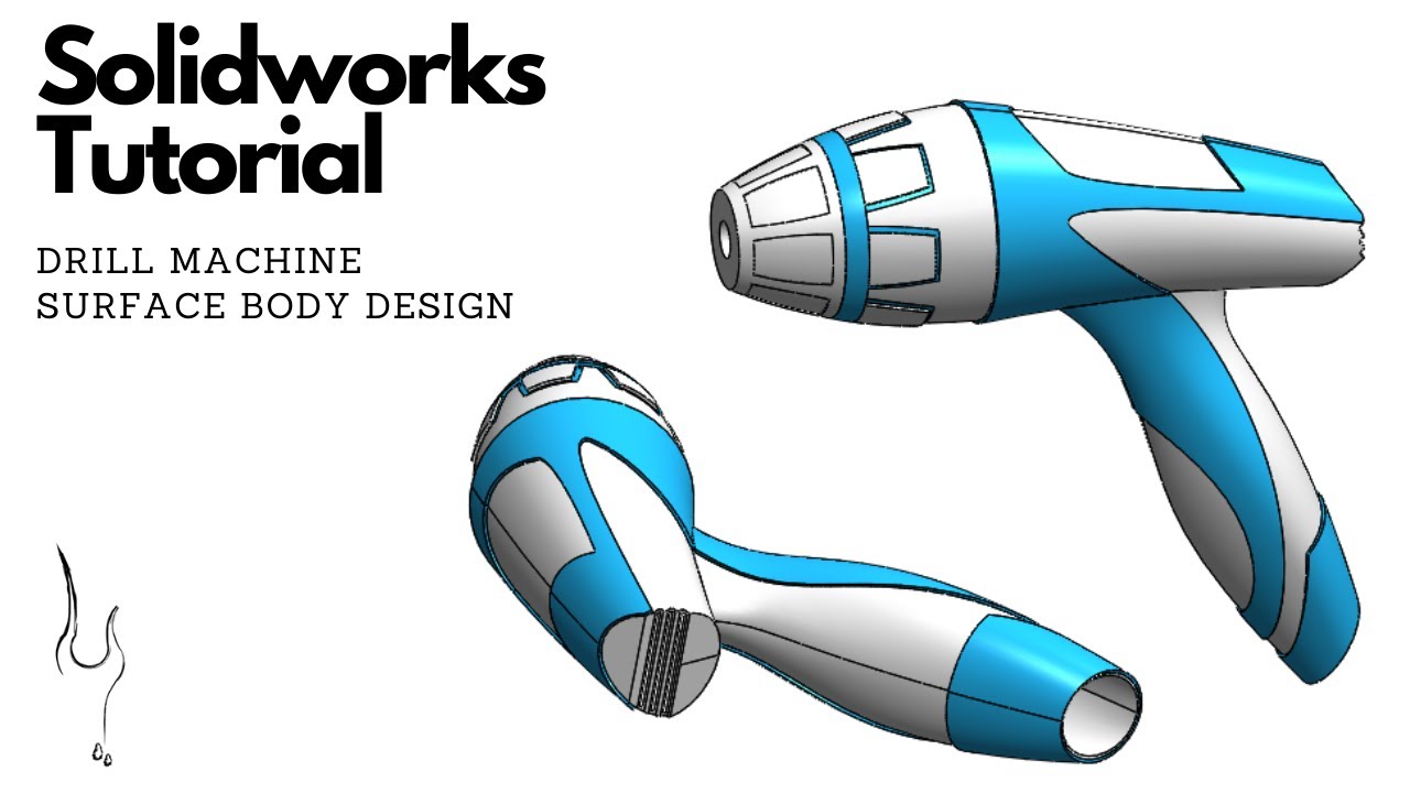 drill machine body design in solidworks