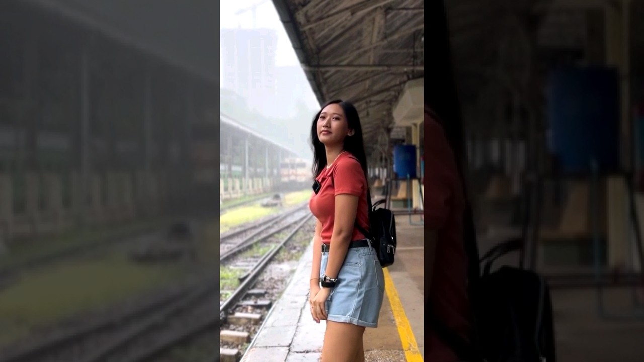 Travel by train at Yangon Central Railway Station, the largest and oldest in Myanmar. 1 #shorts