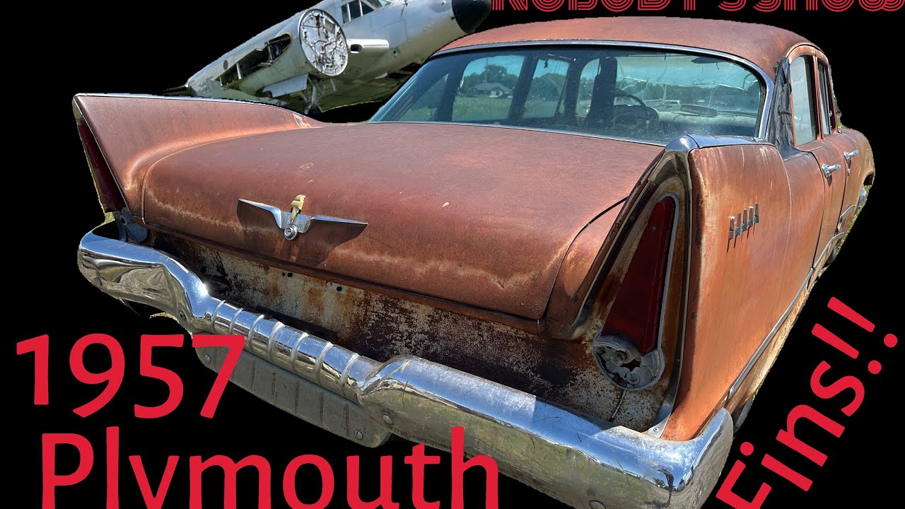 New Inventory! 1957 Plymouth Savoy! Mostly Complete Car with Huge Fins! Super cool and rarely seen!